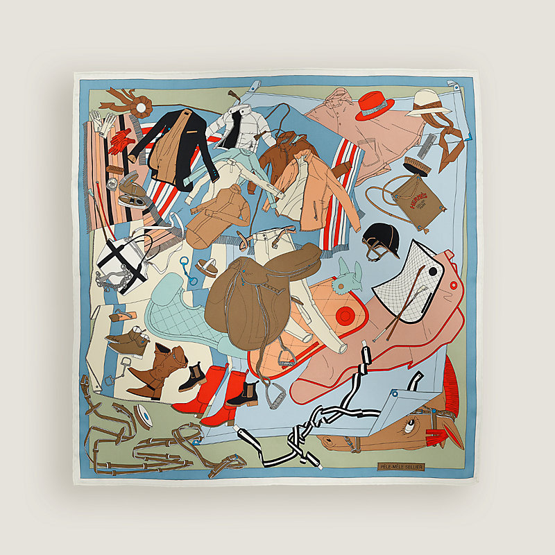 ワードローブのデザイン【HERMES】Pele-Mele Sellier スカーフ70 Pele-Mele Sellier scarf 70 | Hermès Mainland China